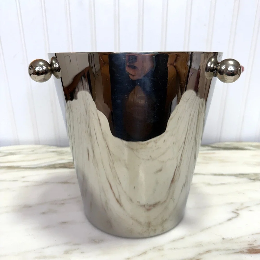 Waterford Marquis Champagne Bucket Stainless Steel Red Handles